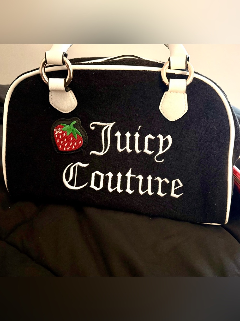 Juicy Couture Black & White Satchel - Picture 2 of 3